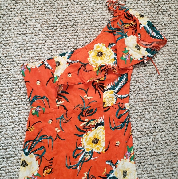 Urban Outfitters Tropical One Shoulder Dress - Picture 4 of 7